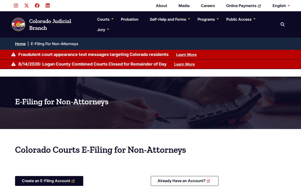 Non-attorney CCE access limits for a Rio Blanco County case search