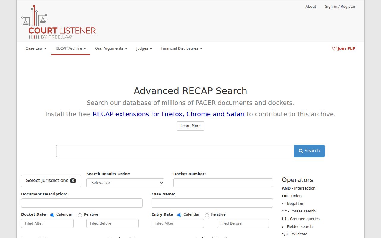 Rangely court docket comparison with federal RECAP archive