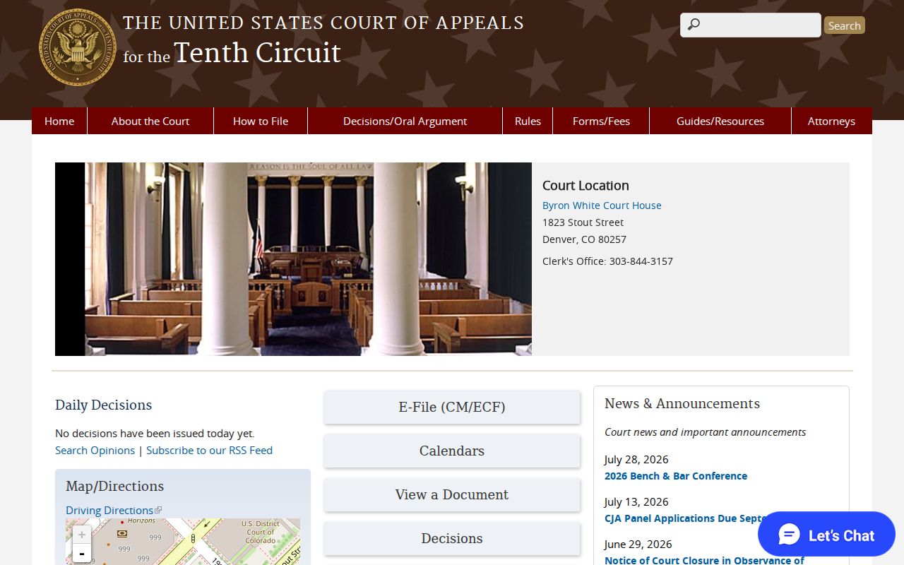 Meeker court docket federal Tenth Circuit appeal context