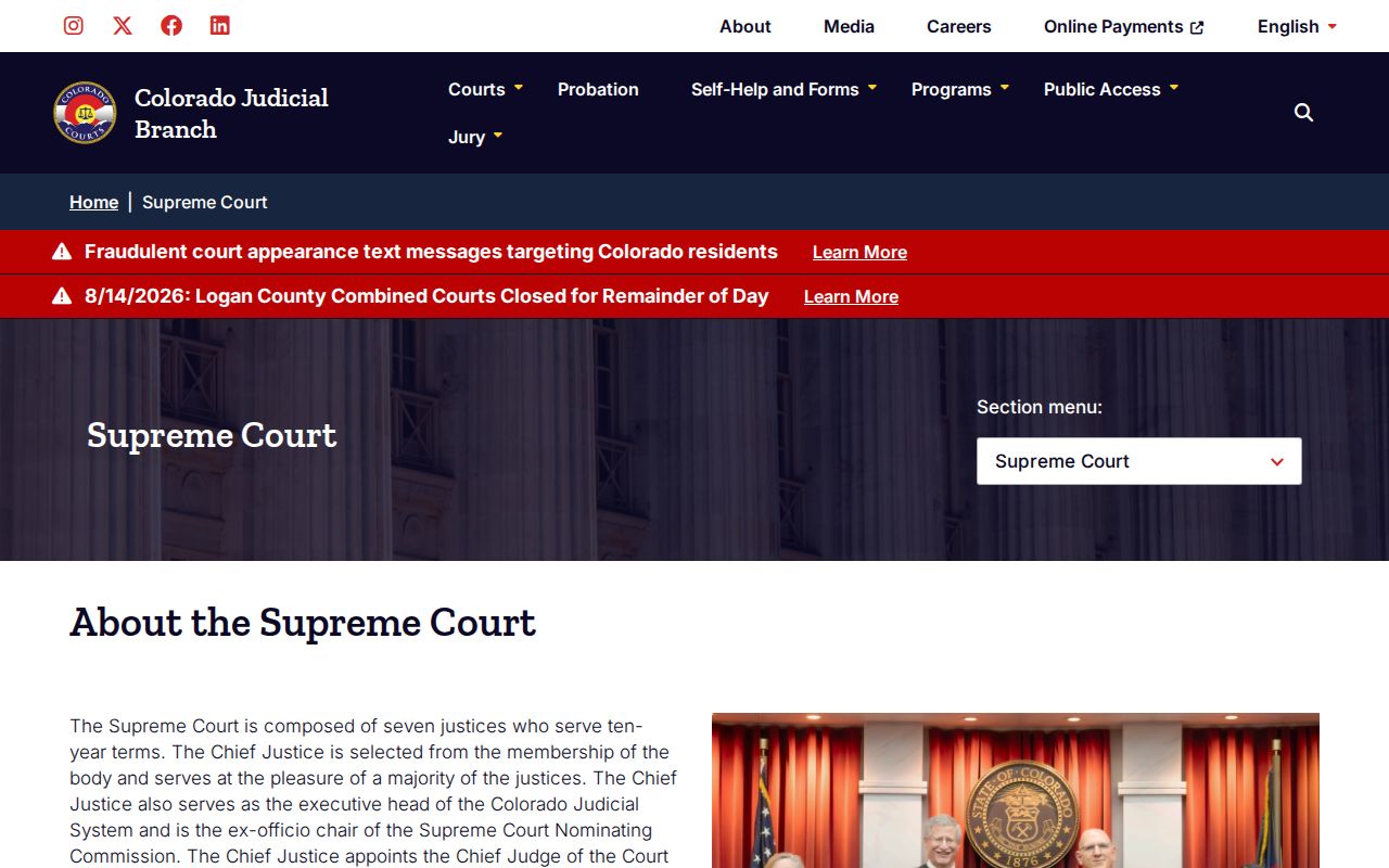 Rio Blanco County court docket Colorado Supreme Court page